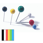 Szpilki z okrągłymi główkami 6/15 mm - Kolor: mix kolorów