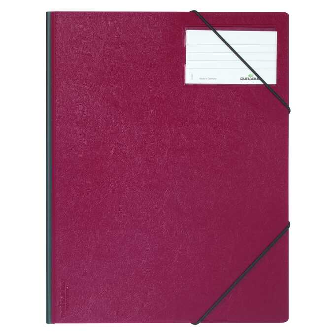 Folder na dok. z gumkami narożnymi 1-150 kartek, PCV - Kolor: czerwony
