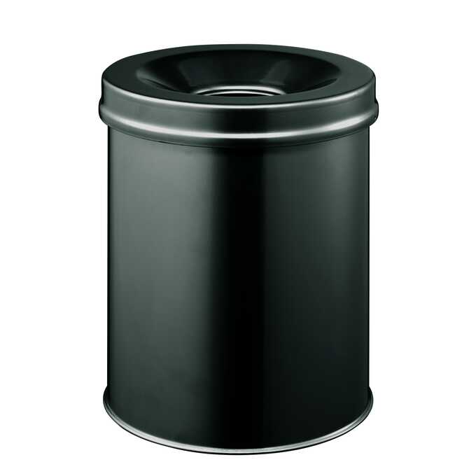 Kosz na śmieci SAFE, okrągły 15 - Kolor: czarny