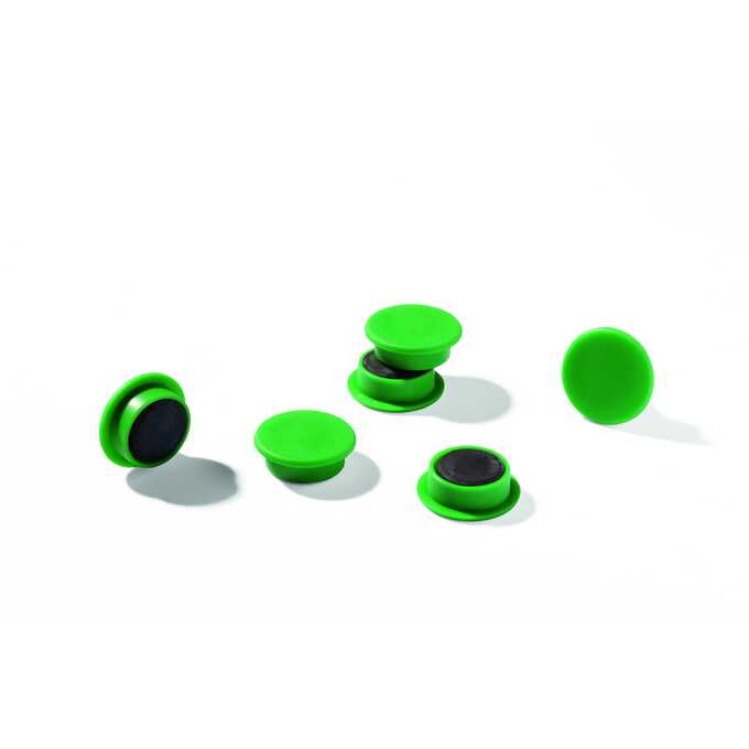 Magnesy do tablic DURABLE Ø 21 mm - Kolor: zielony
