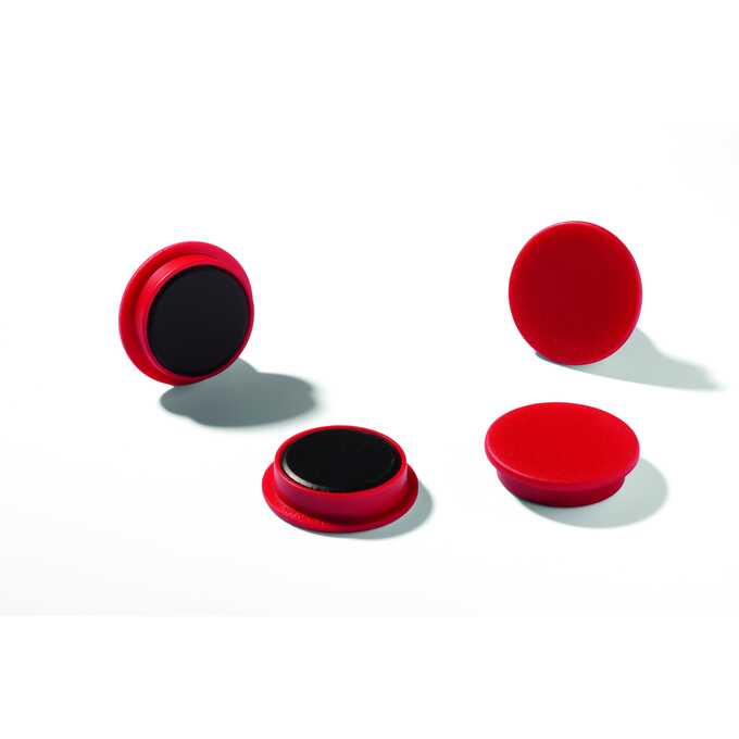 Magnesy do tablic DURABLE Ø 32 mm - Kolor: czerwony