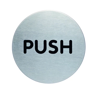 Tabliczka Ø65 mm &quot;Drucken&quot;, &quot;Push&quot;