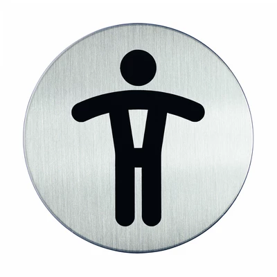 Tabliczka Ø83 symbol &quot;WC MĘSKI&quot;