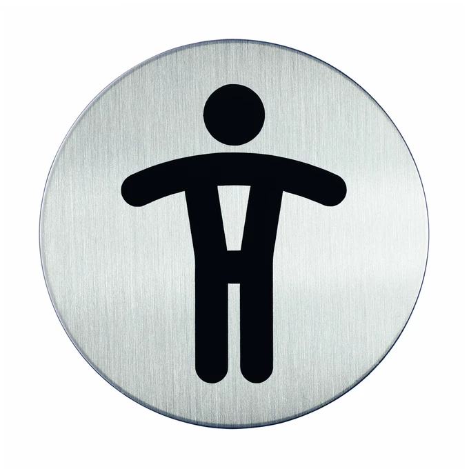 Tabliczka Ø83 symbol &quot;WC MĘSKI&quot;