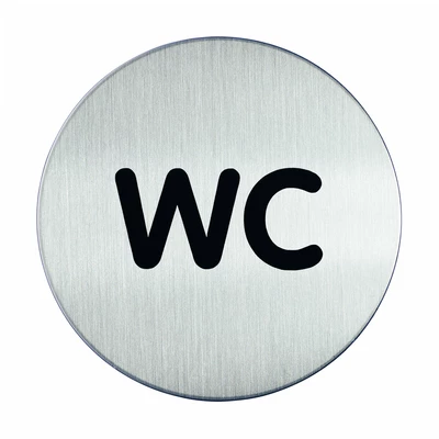 Tabliczka Ø83 &quot;WC&quot;