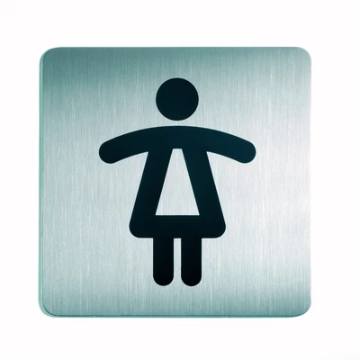 Tabliczka 150x150 mm symbol: WC panie