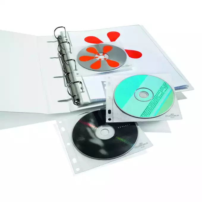 CD/DVD COVER FILE kieszonki z PP z wyściółką ochronną na 1 CD/DVD i opis