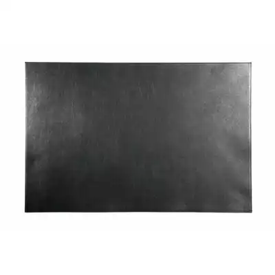 Podkład na biurko 650x450 mm ze skóry, czarny