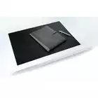 Podkład na biurko 650x450 mm ze skóry, czarny