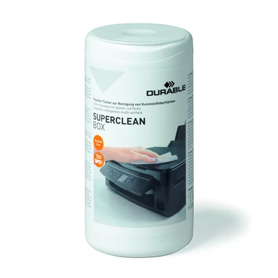 SUPERCLEAN BOX, 100 nasączonych ściereczek do plastiku