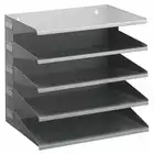 Sorter do dokumentów, 5 półek, szary