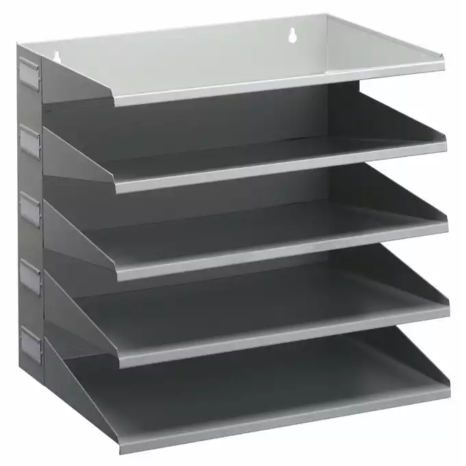 Sorter do dokumentów, 5 półek, szary
