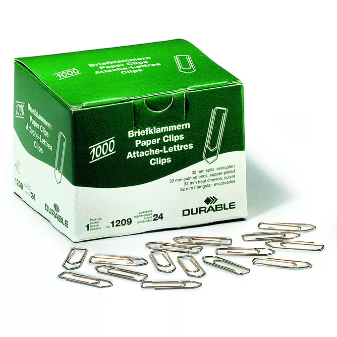 Spinacze 32 mm, miedziowane
