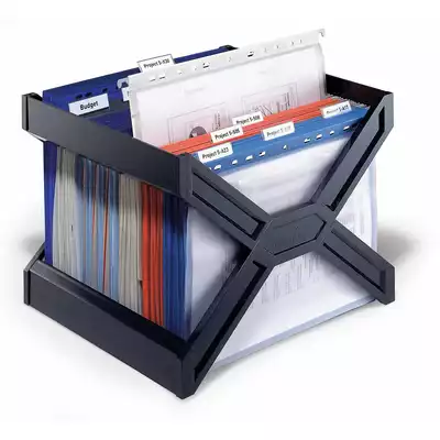 Stojak na teczki zawieszkowe CARRY&amp;#x00AE; PLUS A4, czarny