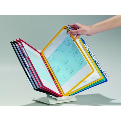 VARIO® PRO 10, stojak i 10 paneli A4, pion/poziom, ściana/stół.