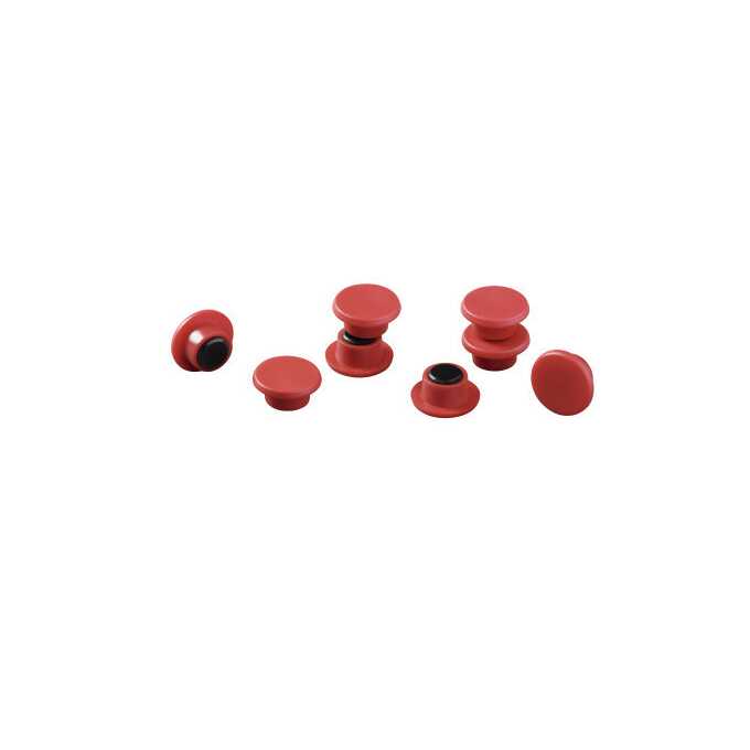 Magnesy do tablic DURABLE Ø 15 mm - Kolor: czerwony