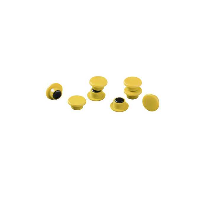 Magnesy do tablic DURABLE Ø 15 mm - Kolor: żółty
