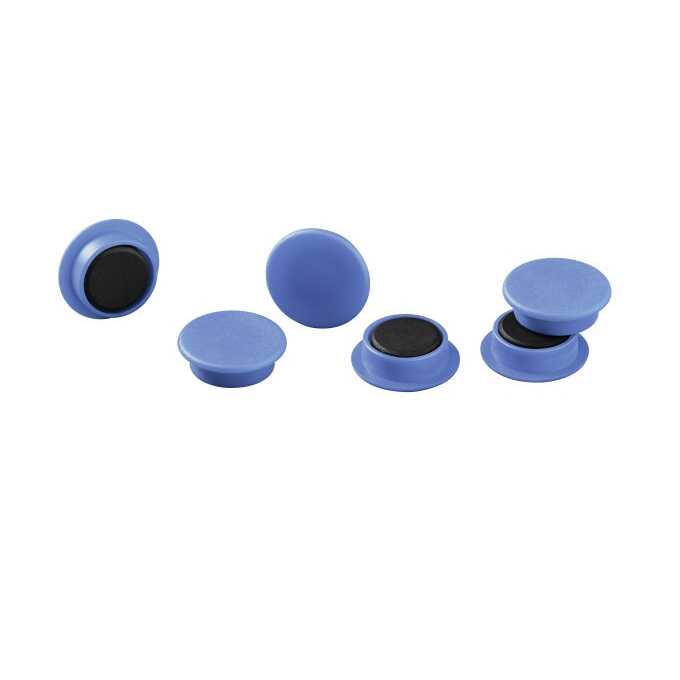 Magnesy do tablic DURABLE Ø 21 mm - Kolor: niebieski