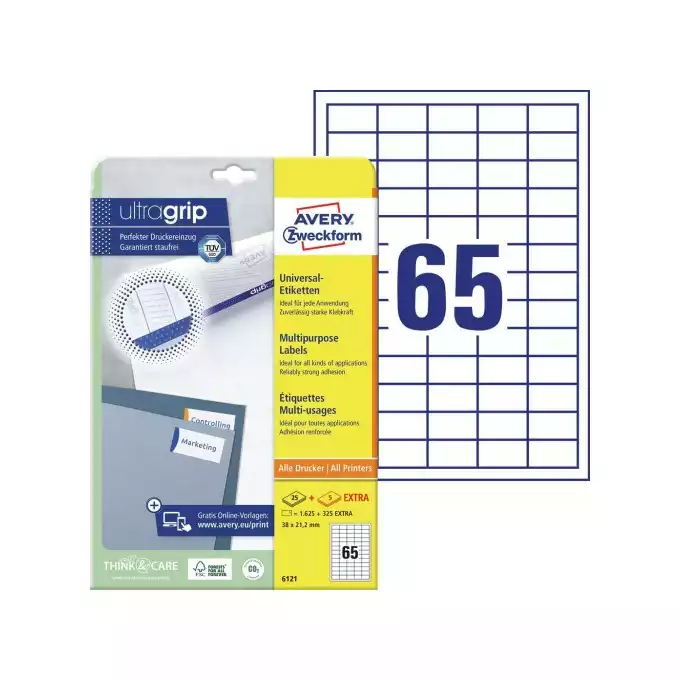 ETYKIETA A4 38X21,2 AVERY ZWECKFORM UNIWERSALNA