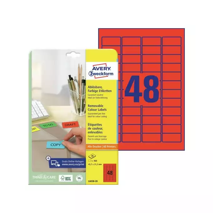 ETYKIETA A4 45,7X21,2 AVERY ZWECKFORM ZNAMIONOWA SREBRNA POLIESTROWA 100ARK (1)