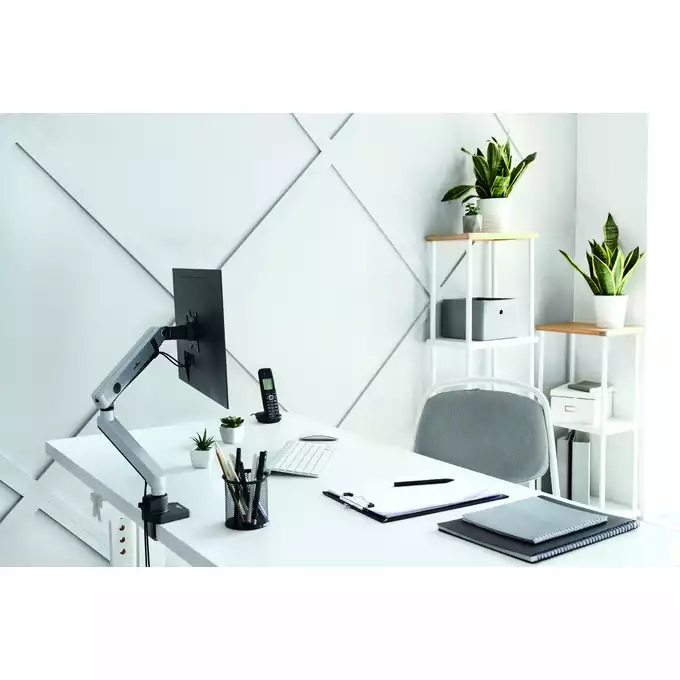 Uchwyt SELECT PLUS z ramieniem do 1 monitora z mocowaniem do stołu