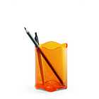 Pojemnik na długopisy TREND DURABLE - Kolor: pomarańczowy przezroczysty