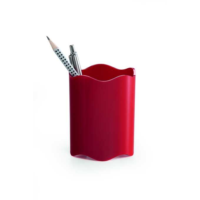 Pojemnik na długopisy TREND DURABLE - Kolor: czerwony
