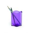 Pojemnik na długopisy TREND DURABLE - Kolor: purpurowy przezroczysty