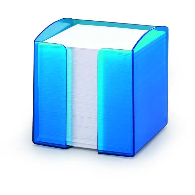 Pojemnik z karteczkami TREND DURABLE - Kolor: niebieski przezroczysty