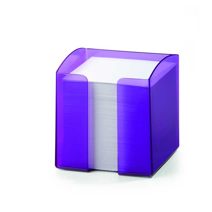 Pojemnik z karteczkami TREND DURABLE - Kolor: purpurowy przezroczysty