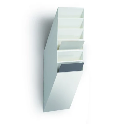 FLEXIBOXX A4 6 pionowych pojemników na dokumenty, kolor biały DURABLE