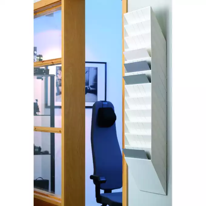 FLEXIBOXX A4 12 poziomych pojemników na dokumenty, kolor biały DURABLE