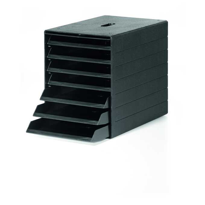 IDEALBOX PLUS A4 pojemnik z 7 szufladami z osłoną, czarny DURABLE