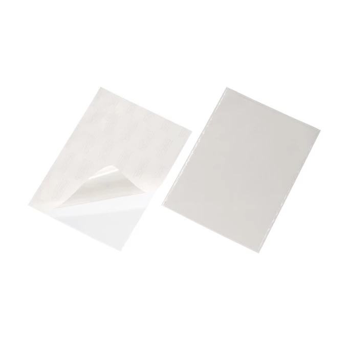 Kieszeń 90x57 mm na wizytówki,otwarta z boku,samoprzylepna opk.100 szt+etykiety POCKETFIX DURABLE