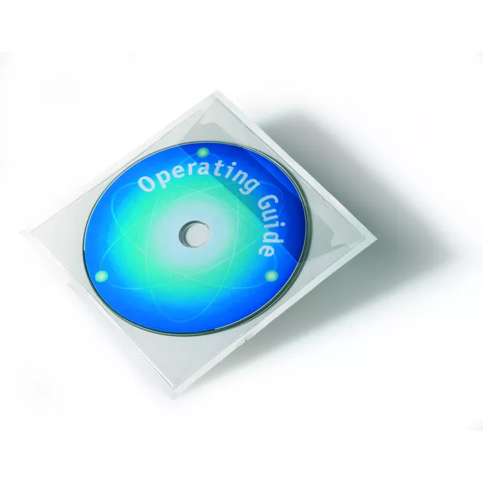 Kieszeń z klapką na płytę CD, samoprzylepna ,opk.10 szt. POCKETFIX CD/DVD DURABLE