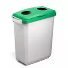 DURABIN uchylna pokrywa do pojemnika 60 l z otworami DURABLE, zielony