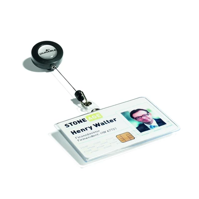 Etui do kart identyfikacyjnych 54x85 mm z mechanizmem ściągającym