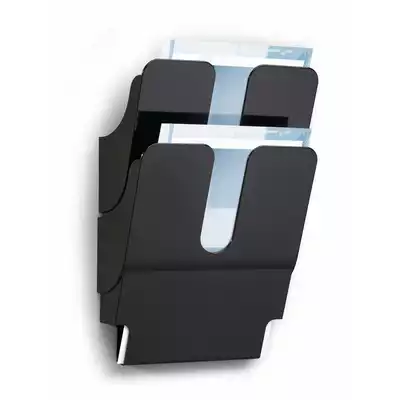 FLEXIPLUS A4 2 pionowe pojemniki na dokumenty DURABLE, czarny