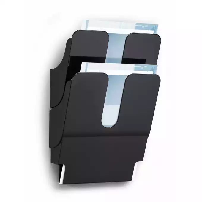 FLEXIPLUS A4 2 pionowe pojemniki na dokumenty DURABLE, czarny