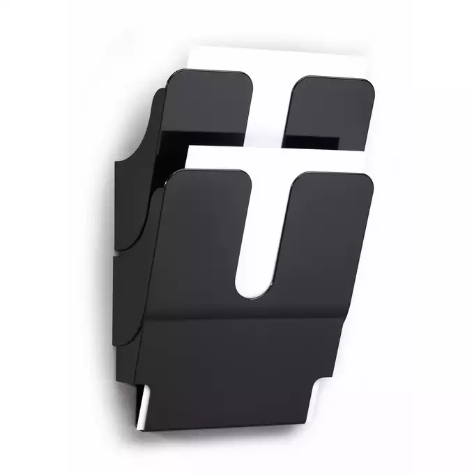 FLEXIPLUS A4 2 pionowe pojemniki na dokumenty DURABLE, czarny