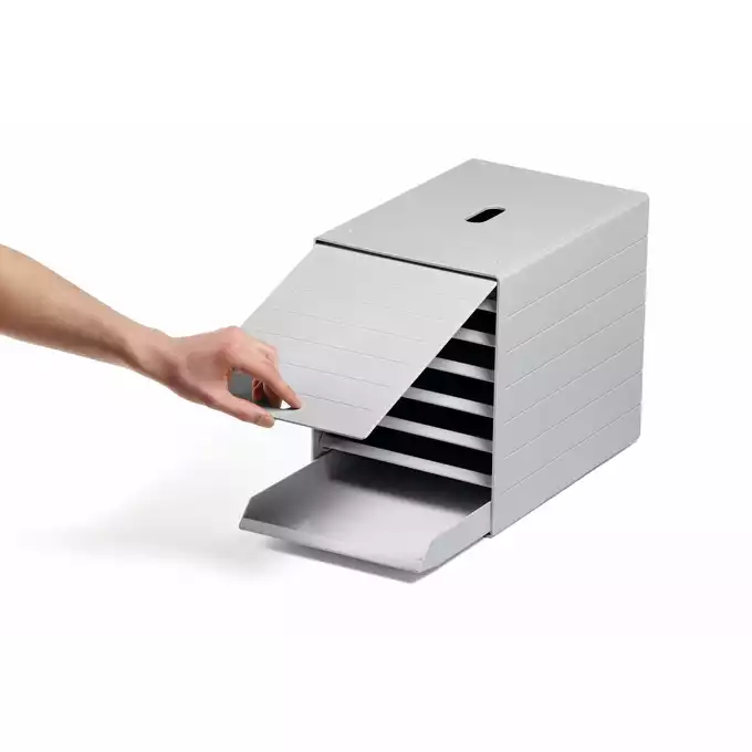 IDEALBOX PLUS A4 pojemnik z 7 szufladami z osłoną, szary