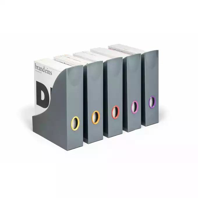 Zestaw 5 pojemników na katalogi z kolorowymi grzbietami VARICOLOR DURABLE