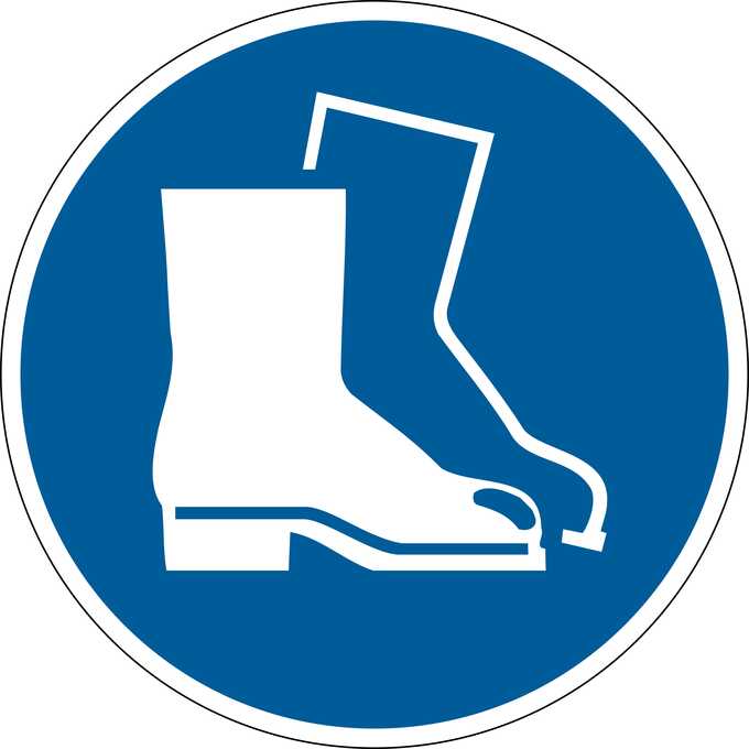 Znak podłogowy DURABLE - symbol &quot;Nakaz stosowania ochrony stóp&quot;