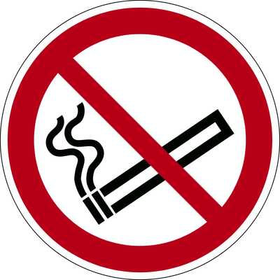 Znak podłogowy Zakaz Palenia