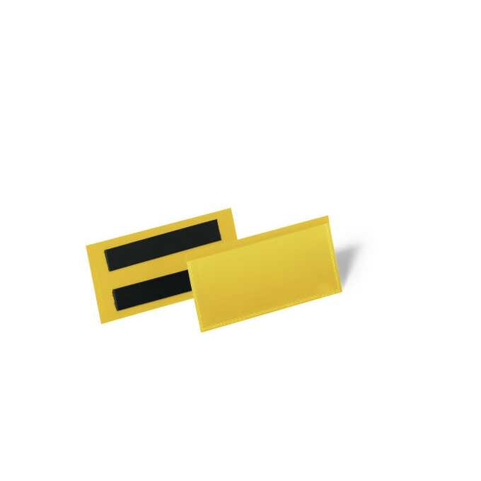 Magnetyczna kieszeń magazynowa 100x38 mm DURABLE - Kolor: żółty