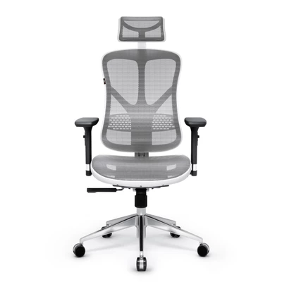 FOTEL ERGONOMICZNY DIABLO V-BASIC BIAŁO-SZARY
