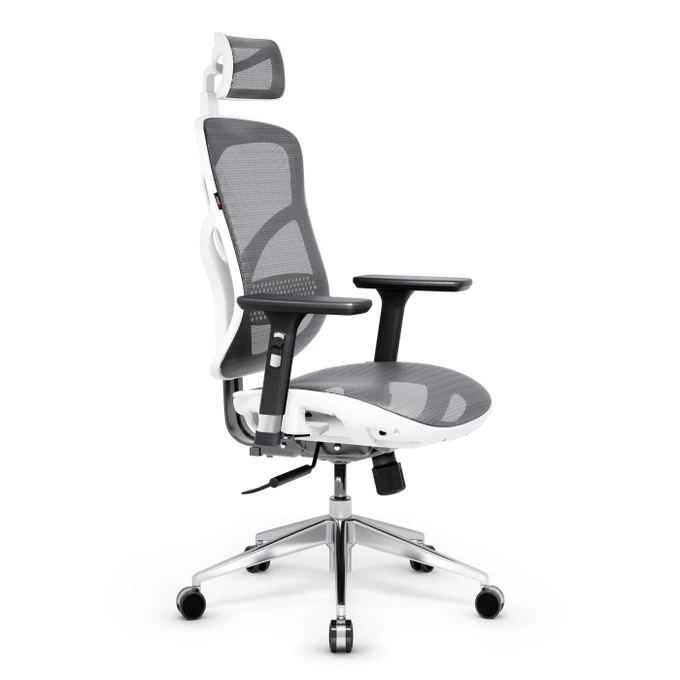 FOTEL ERGONOMICZNY DIABLO V-BASIC BIAŁO-SZARY