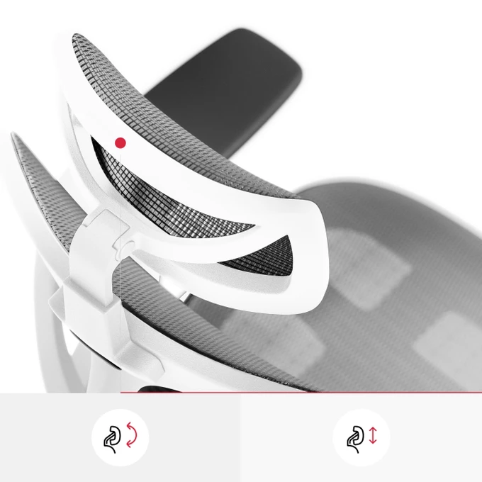 FOTEL ERGONOMICZNY DIABLO V-BASIC BIAŁO-SZARY