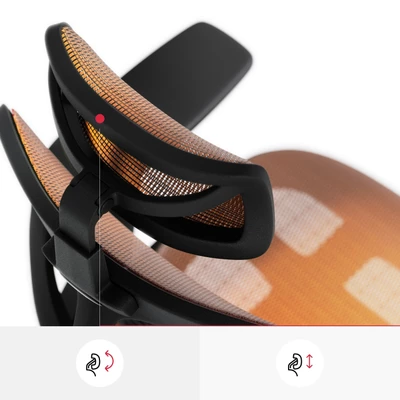 FOTEL ERGONOMICZNY DIABLO V-BASIC CZARNO-POMARAŃCZOWY