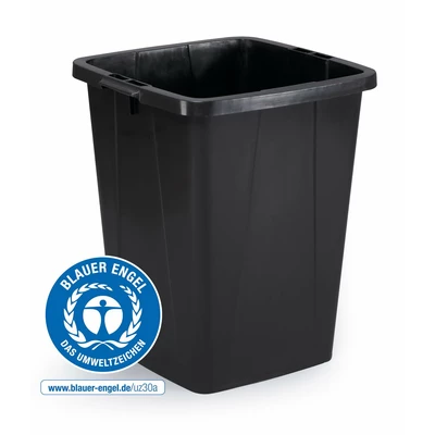 Kosz na śmieci DURABIN® ECO 90L kwadratowy, czarny